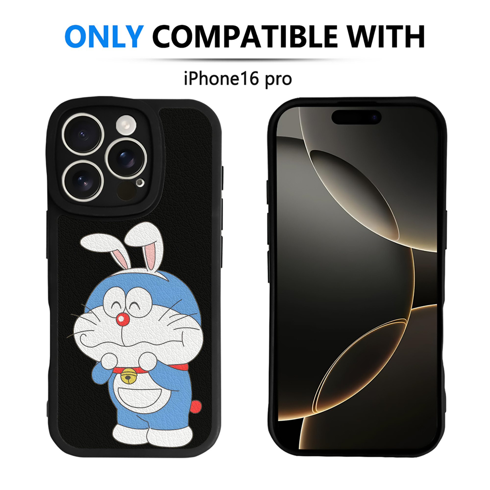 （画像用） ドラえもん Doraemon 【iPhone 16シリーズ対応】シリコンスマホケース（レザー調） 材質：シリコン